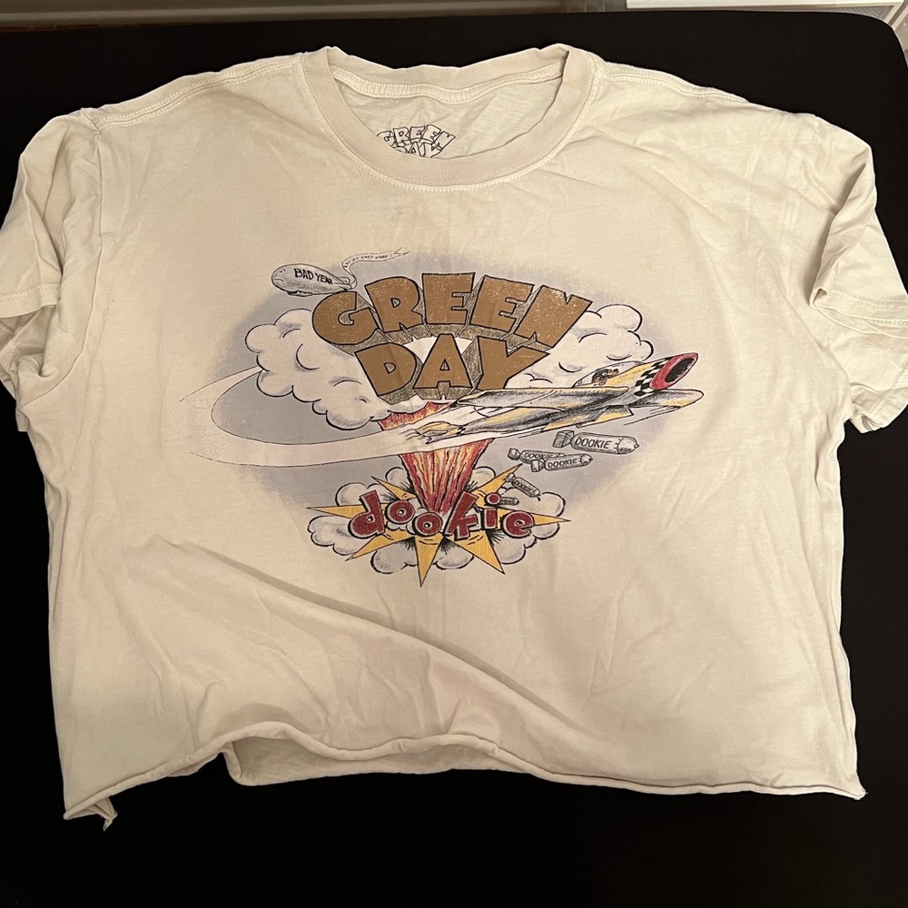 Urbane outfitters Green Day crop tee